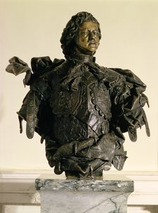 Busto de retrato de Pedro I (1672-1725), 1723-29 (bronze)